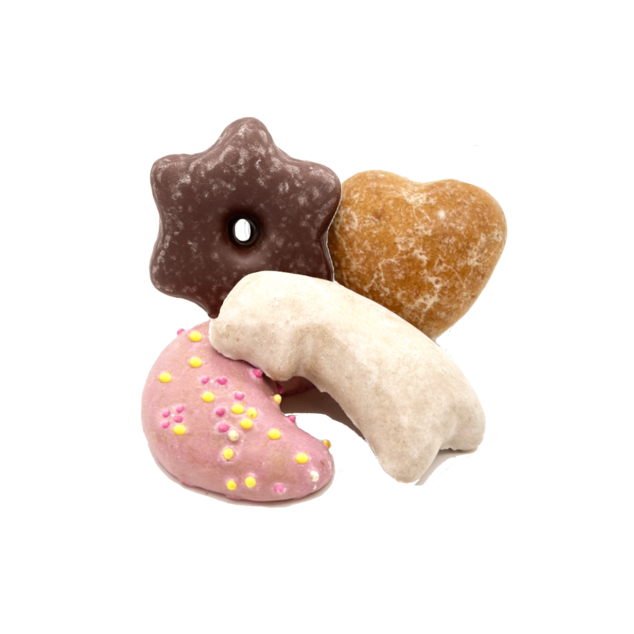 Assortiment de pains d'épices enrobés de sucre et de chocolat 200g