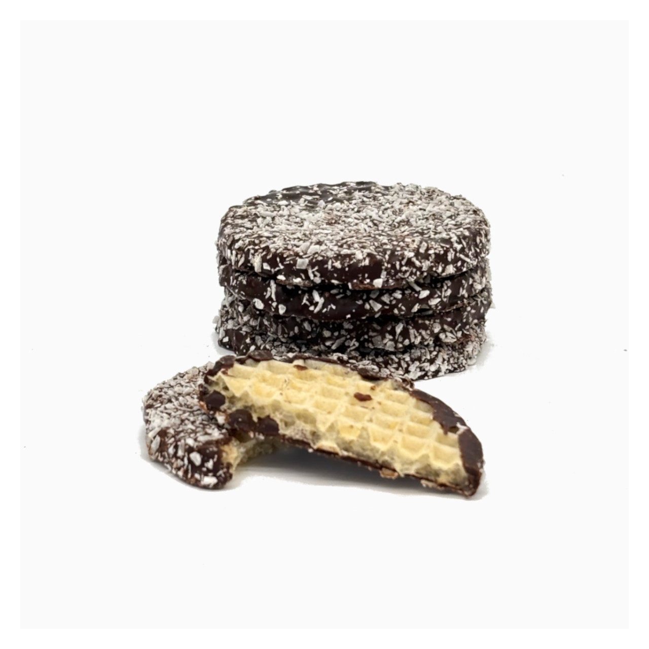 Gaufrettes enrobées - Chocolat noir coco 150g