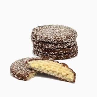Gaufrettes enrobées - Chocolat lait coco 150g Gaufrettes enrobées - Chocolat lait coco 150g