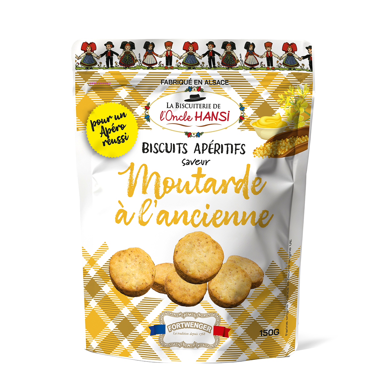 Biscuits apéro - Moutarde à l'ancienne 150g