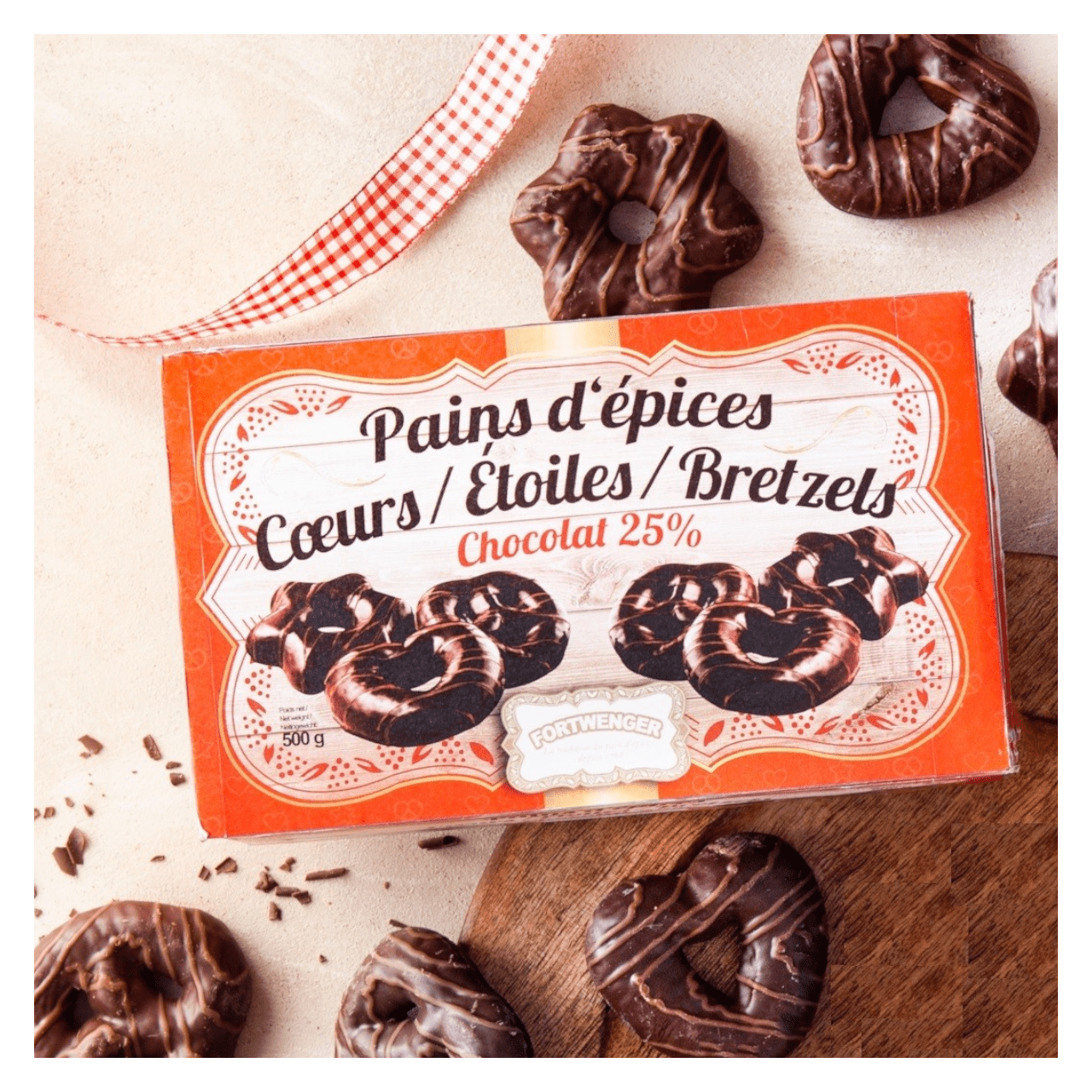 Pain d'épices au chocolat noir 500g | Cœurs, Étoiles & Bretzels