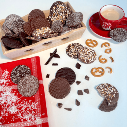 Gaufrettes enrobées - Chocolat lait bretzel 150g Gaufrettes enrobées - Chocolat lait bretzel 150g