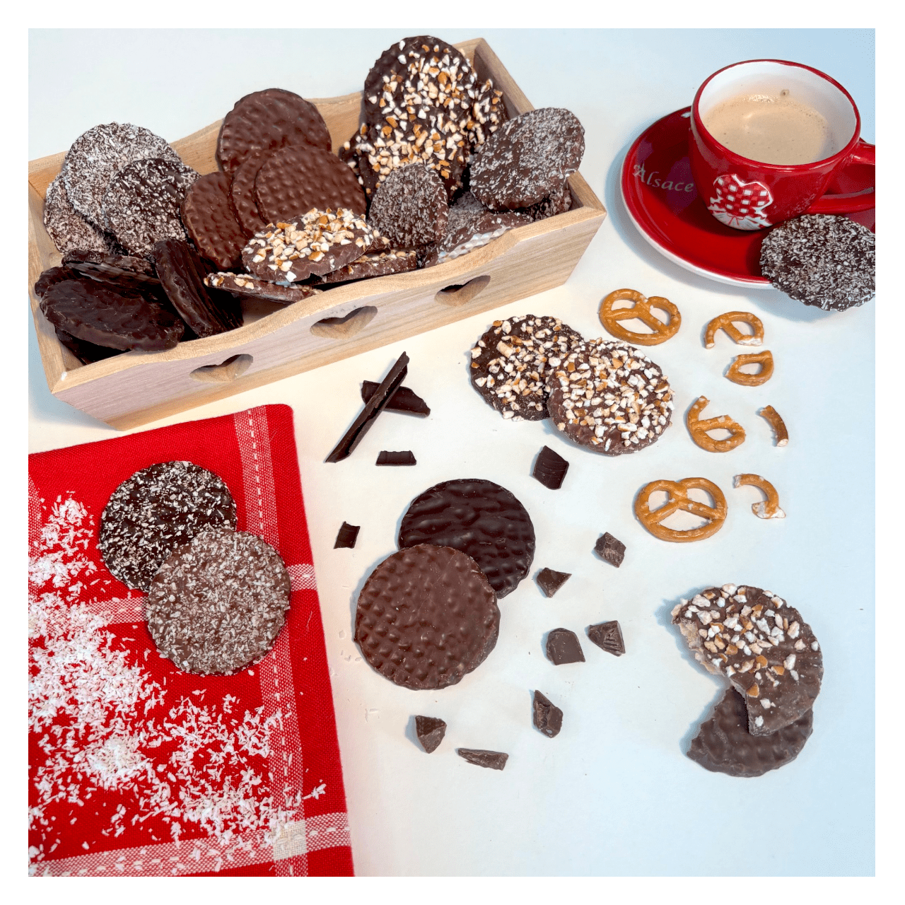 Gaufrettes enrobées - Chocolat noir 150g