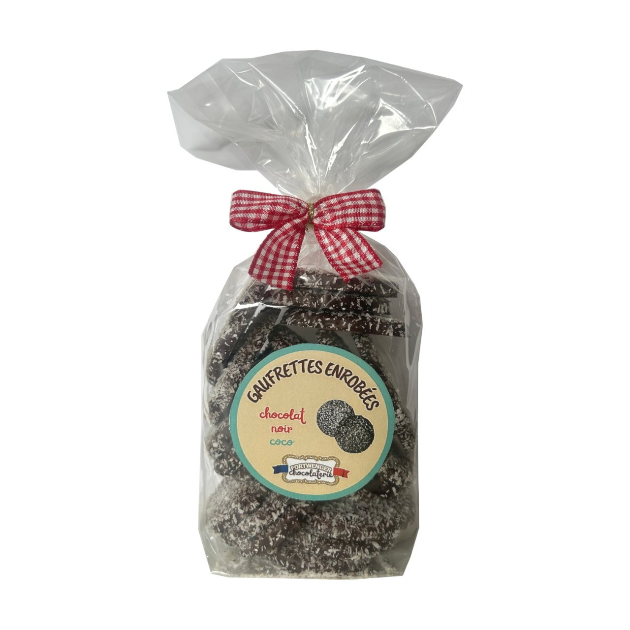 Gaufrettes enrobées - Chocolat noir coco 150g