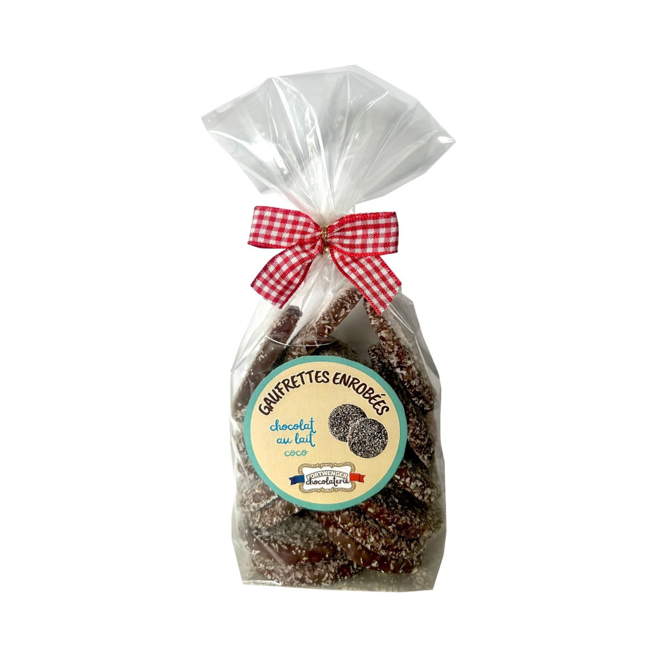 Gaufrettes enrobées - Chocolat lait coco 150g