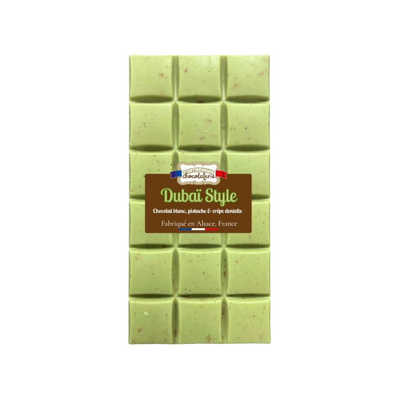 Tablette Dubaï Style - Chocolat blanc & pistache 100g