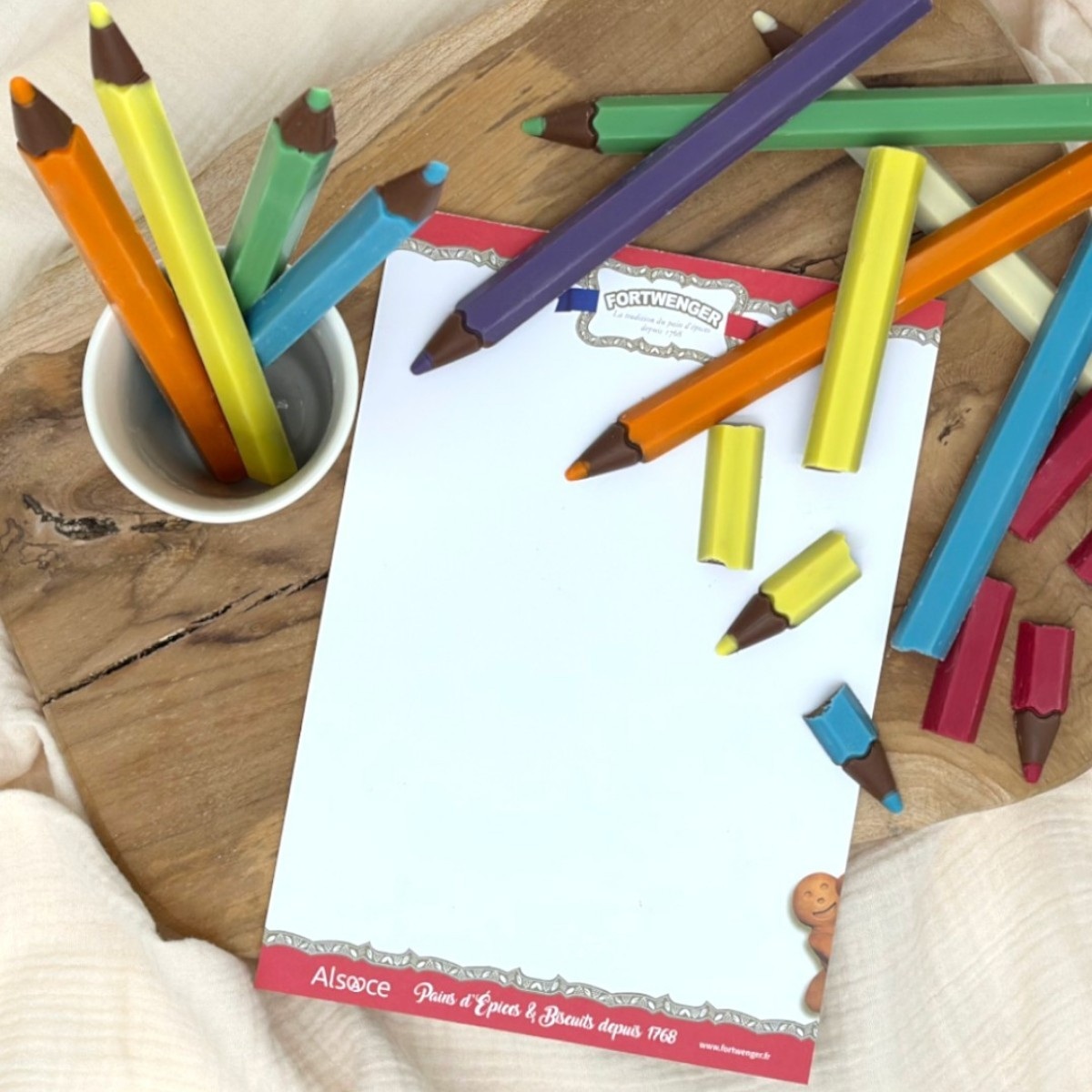 Crayons de couleur en chocolat 100g