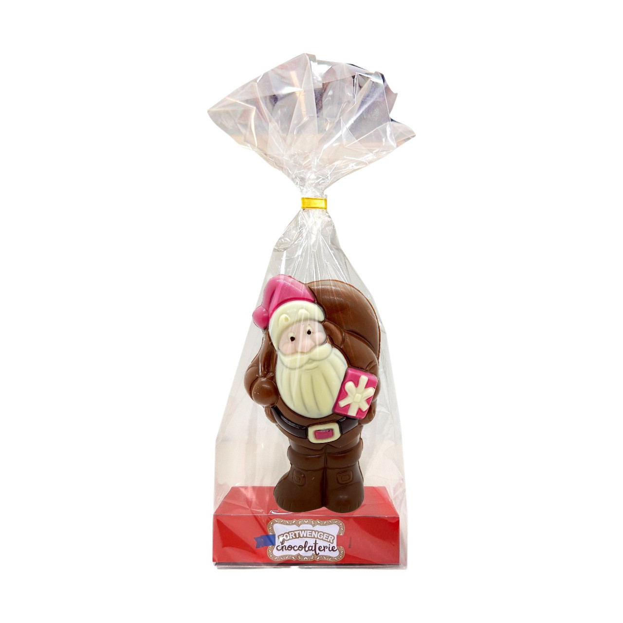 Père Noël avec hotte - Chocolat au lait 150g