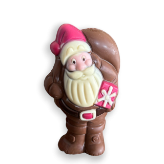 Père Noël avec hotte - Chocolat au lait 150g