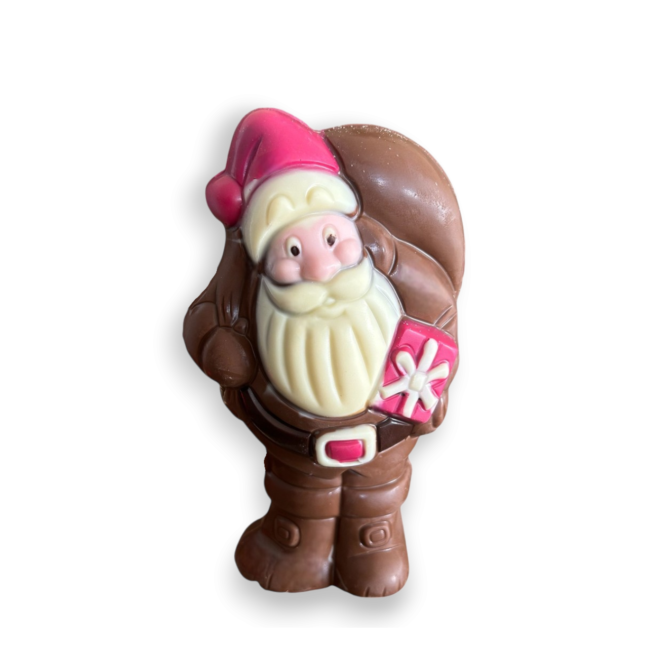 Père Noël avec hotte - Chocolat au lait 150g