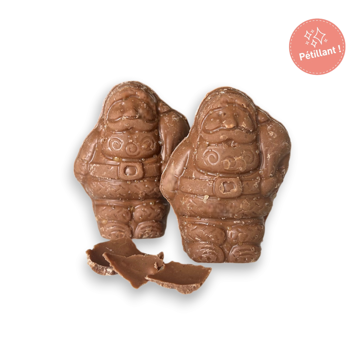 Mini Père Noël à croquer - Chocolat au lait pétillant 150g