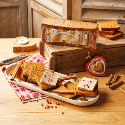 Pain d'épices pur miel spécial foie gras 300g Pain d'épices pur miel spécial foie gras 300g