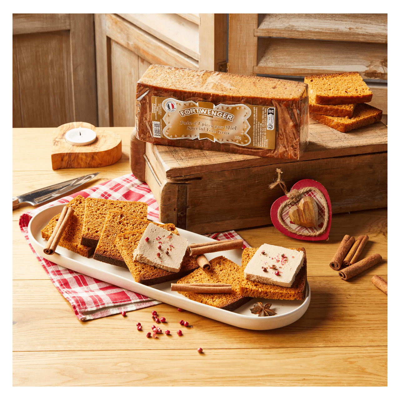 Pain d'épices pur miel spécial foie gras 300g