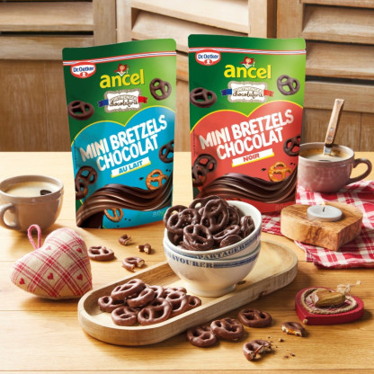 Mini bretzels salés enrobés Fortwenger / Ancel - Chocolat lait