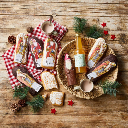 Père Noël en pain d'épices enrobé de chocolat 85g