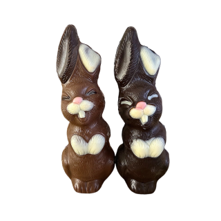 Duo Lapins souriants - Chocolat lait et noir 200g