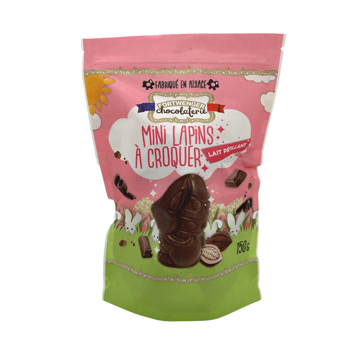 Mini lapin à croquer - Chocolat lait pétillant 150g