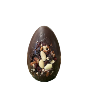 Œuf création mendiant 13 cm - Chocolat noir 150g