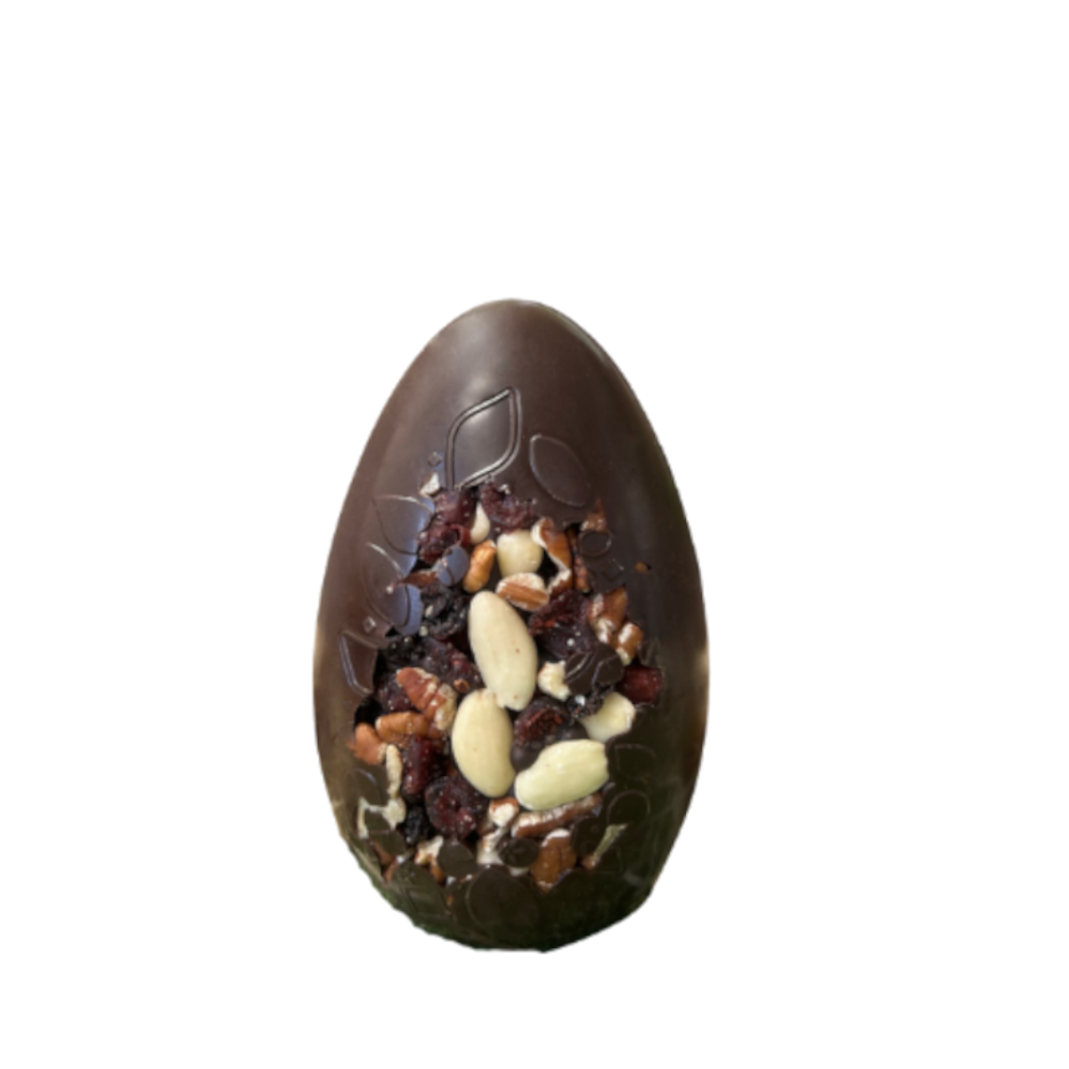 Œuf création mendiant 13 cm - Chocolat noir 150g