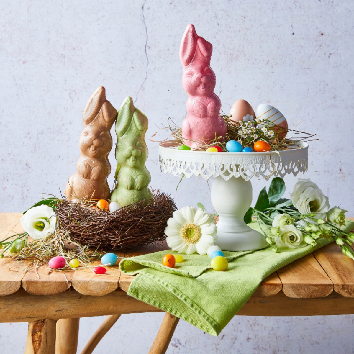 Lapin souriant - chocolat blanc et pistache 250g - Dubaï Style