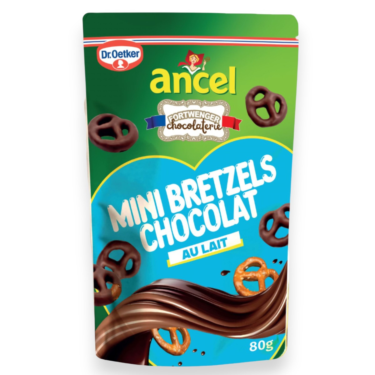 Mini bretzels salés enrobés Fortwenger / ancel - Chocolat lait