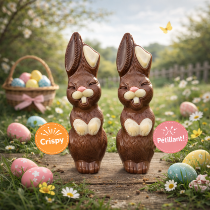 Lapin souriant - Chocolat lait Crispy 100g
