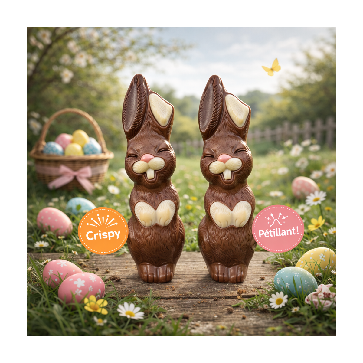 Lapin souriant - Chocolat lait Crispy 250g