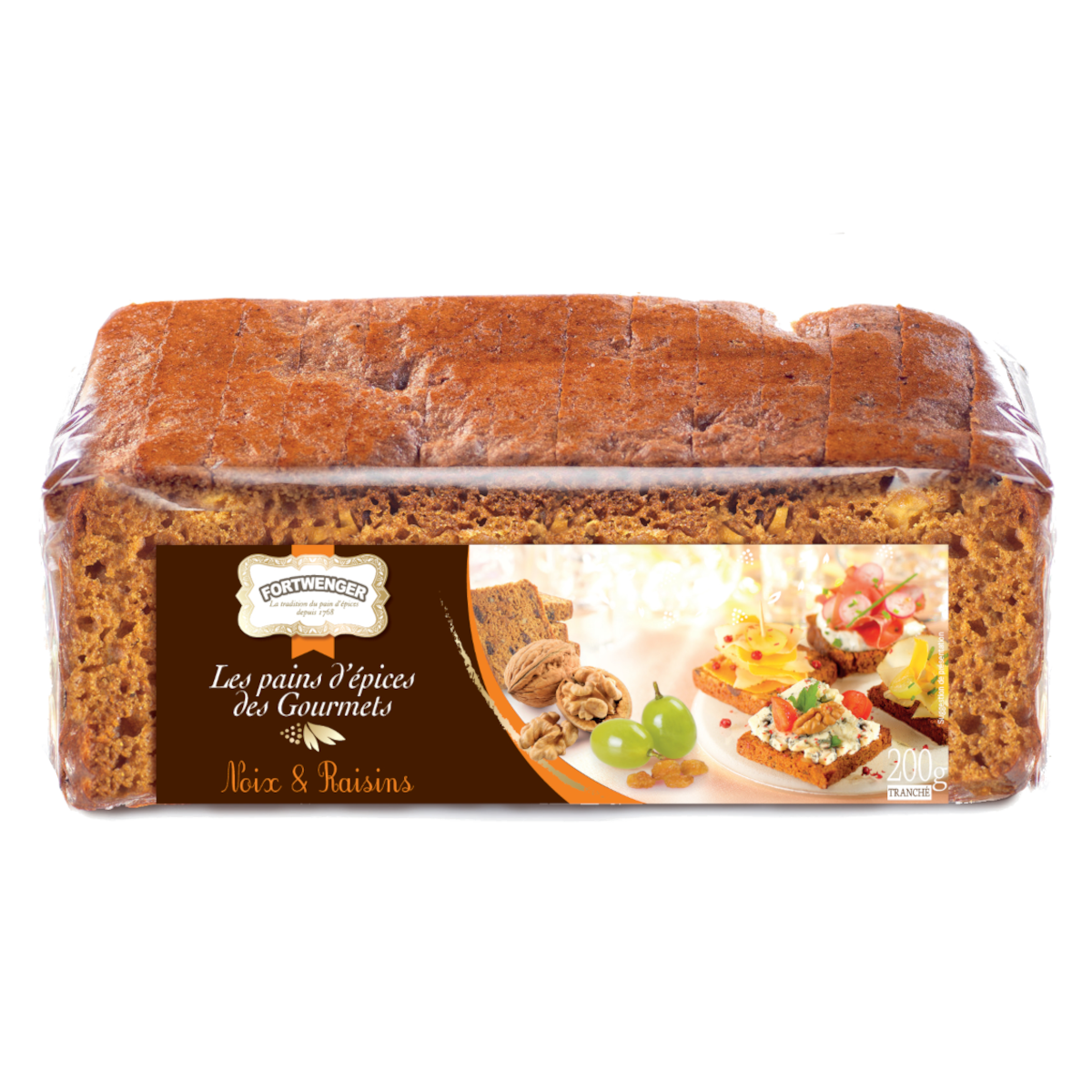 Pain d'épices des Gourmets -  Raisins & Noix 200g