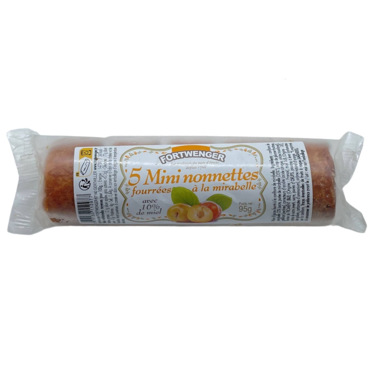 5 Mini Nonnettes fourrées à la mirabelle 95g