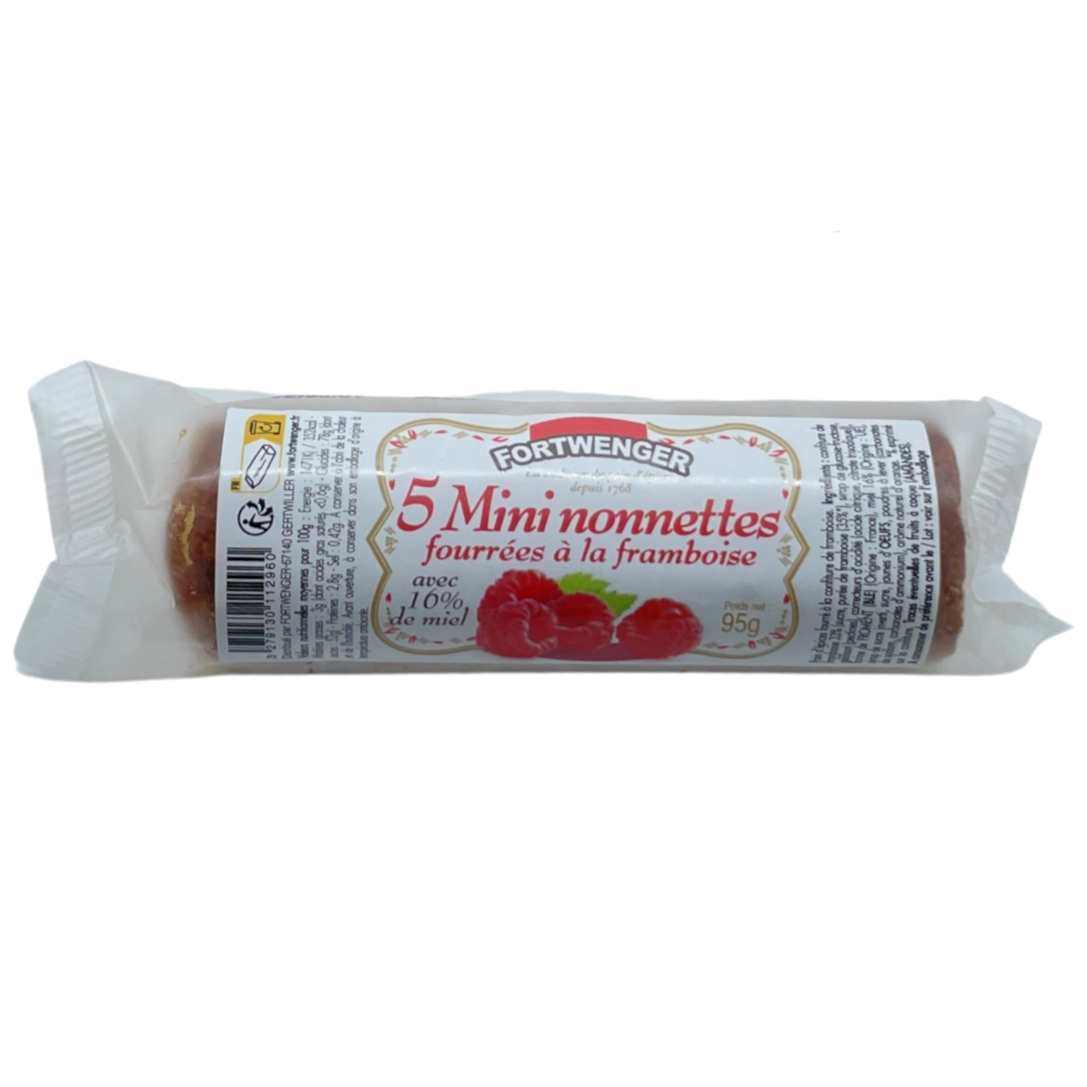 5 Mini Nonnettes fourrées à la framboise 95g